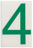 Brady Toughstripe B-514 Green Indoor Polyester Number Label - 6 in Width - 8 in Height - 8 in Character Height - Printed Msg = 4 - 121874 - 754473-71112 - R. S. Hughes Company, Inc.