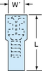 3M Highland Blue Butted Nylon Butted Quick-Disconnect Terminal FDI14-187Q - 0.81 in Length - 0.085 in Inside Diameter - 051128-60000 - R. S. Hughes Company, Inc.