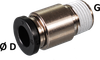 Mini Male Stud Connector, Round, Hex Key