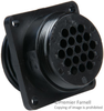 Circular Connector Receptacle Size 23, 19 Position, Panel; Product Range Amp - Te Connectivity - 66F3349 - Newark, An Avnet Company
