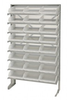 Bins & Systems - Clear-View Bins - Economy Shelf Bins - Sloped Shelving - Single Sided Pick Racks - QPRS-109CL - Image