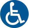 Brady B-819 Vinyl Circle Blue Disabled Parking & Building Access Sign - 17 in Width x 17 in Height - Laminated - 13284 - 754476-13284 - R. S. Hughes Company, Inc.
