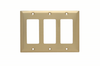 Decorator Wall Plate, Three Gang, Brass - SB263 - Legrand