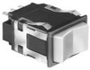 AML24 Series Rocker Switch, DPDT, 3 position, Silver Contacts, 0.110 in x 0.020 in (Solder or Quick-Connect), 2 Lamp Circuits, Rectangle, Snap-in Panel - AML24GBE2CA05 - Honeywell Sensing & IoT