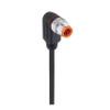 M12 Standard Sensor/Actuator Single-Ended Cordset: Male, angled, 12-pin, A-coded, translucent body, 30 V AC/DC, 1.5 A; PUR black cable, 12-wires, 0.25 mm² - RSWT 12-346 - Belden Inc.
