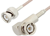 BNC Male to BNC Male Right Angle Cable 24 Inch Length Using RG316 Coax - PE3C3391-24 - Pasternack
