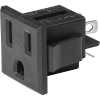NEMA line Outlet 5-15R, Snap-in Mounting, Front Side, Solder Terminal -- NR020 - Image