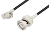 SMA Male Right Angle to BNC Male Cable 60 Inch Length Using RG174 Coax, LF Solder, RoHS - PE3C3448LF-60 - Pasternack