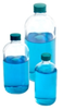 Safety Coated Glass Boston Round Bottles with Caps - 70091 - U.S. Plastic Corporation