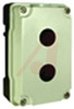 Enclosure for 22mm Pushbutton, PDC Aluminum, Black/Pebble Gray, 2 Oper,80x135x52 - 70074851 - Allied Electronics, Inc.