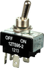 MICRO SWITCH TS Series Toggle Switch, 2 pole, 2 position, Quick Connect terminal, Standard Lever -- 12TS95-2