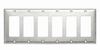 Decorator Openings, Six Gang, 302 Stainless Steel -- SS266 - Image