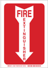 Brady B-302 Polyester Red Fire Equipment Sign - 10 in Width x 14 in Height - Laminated - TEXT: FIRE EXTINGUISHER - 122570 - 754473-71515 - R. S. Hughes Company, Inc.