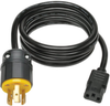 C13 to L6-20P Desktop Computer Power Cord – Heavy Duty, 15A, 250V, 14 AWG, 6 ft., Black -- P011-006 - Image