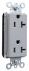 Duplex/Single Receptacle - PT26352-GRY - Selecta Products