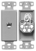 Datacommunication Face Plate with Jack - NS770GY - Hubbell Incorporated