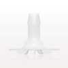 Bag Port Flange with Ribbed Base, Barbed, Natural - 61178 - Qosina Corp.