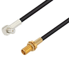 MCX Plug Right Angle to MCX Jack Bulkhead Cable 60 Inch Length Using RG174 Coax - PE3W01300-60 - Pasternack