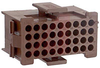 Connector, Soft Shell; 250 VAC; 9 A; 0.165 x 0.165 in.; Nylon; Brick Red; 36 - 70083739 - Allied Electronics, Inc.