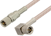 10-32 Male to 10-32 Male Right Angle Cable 12 Inch Length Using RG316 Coax, RoHS - PE36530LF-12 - Pasternack