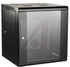 Cabinet; Wallmount; Steel; Glass Door; Black Texture; 23.62 x 15.75 x 25.00 in - 70147806 - Allied Electronics, Inc.