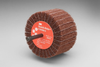 3M Scotch-Brite CB-ZS Coated Aluminum Oxide Flap Wheel - 80 Grit - 1 3/4 in Face Width - 3 in Diameter - 80801 -- 051144-80801 - Image