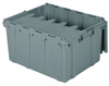 Akro-Mils Keepbox 17.2 gal 80 lb Gray Industrial Grade Polymer Attached Lid Container - 24 in Length - 19 1/2 in Width - 12 1/2 in Height - 39175 GREY -- 39175 GREY - Image