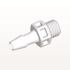 Threaded Connector, Barbed, White - KS430 - Qosina Corp.