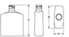PET and HDPE Plastic Bottles -- WIDE HIGH BROW OVAL-PVC-16 oz-600003-28-415