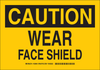 Brady B-555 Aluminum Rectangle Yellow Personal Protection Equipment (PPE) Sign - 14 in Width x 10 in Height - TEXT: CAUTION - 128649 - 754473-77562 - R. S. Hughes Company, Inc.