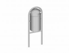 Vasura Litter Bins, Steel, With Lid, Without Ashtray - 5923817 - Erlau