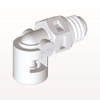 Threaded Elbow Connector, Barbed, White - ME230 - Qosina Corp.
