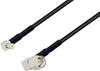 MCX Plug Right Angle to SMA Male Right Angle Cable 36 Inch Length Using RG174 Coax with HeatShrink - PE33831/HS-36 - Pasternack