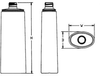 PET and HDPE Plastic Bottles -- SYMPHONY OVAL-HDPE-8 oz-600808-20-410