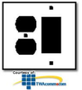 Leviton 2-Gang Midway Size Nylon Device Combination.. - PJ826 - TelephoneStuff.com
