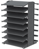 Akro-Mils 1800 lb Gray Powder Coated Steel 16 ga Double Sided Fixed Rack - 36 3/4 in Overall Length - Bins Not Included - APRD18 - APRD18 - R. S. Hughes Company, Inc.