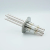 Power Feedthrough, 12000 Volts, 4 Tubes, 0.25″ Nickel Conductors, 2.95″ QF / KF Flange - A0116-6-QF - MPF Products, INC.