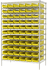 Akro-Mils 2000 lb Adjustable Yellow Chrome Steel Open Adjustable Fixed Shelving System - 66 Bins - 2000 lb Total Capacity - AWS244830164 YELLOW - AWS244830164 YELLOW - R. S. Hughes Company, Inc.