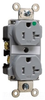 Duplex/Single Receptacle - TR63-HGRY - Hubbell Wiring Device-Kellems