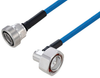 Plenum 7/16 DIN Male Right Angle to 7/16 DIN Female Low PIM Cable 60 Inch Length Using SPP-250-LLPL Coax Using Times Microwave Parts - PE3C6183-60 - Pasternack