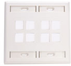 QuickPort Wallplates - 42080-8WP - Leviton Manufacturing