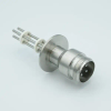 MS High Current Series, Multipin Feedthrough, 4 Pins, 700 Volts, 25 Amps per Pin, 0.142″ Nickel Conductors, 2.16″ QF / KF Flange - A5079-3-QF - MPF Products, INC.