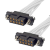 10+10 Pos. Female DIL 26 AWG Cable Assembly, 300mm, double-end, Jackscrews -- M80-FC32005F1-0300F1 - Image