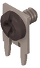 Slim-Line PC Screw Terminal, 90°-Black Screw Captivated - 7757-3 - Keystone Electronics Corp.
