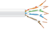 1000ft Spool White CAT6 550MHz Stranded Bulk Cable Unshielded PVC -- EVNSL0650A-1000 - Image