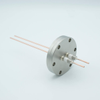 Power Feedthrough, 5000 Volts, 50 Amps, 2 Pins, 0.094″ Copper Conductors, 2.75″ Conflat Flange - A0279-2-CF - MPF Products, INC.