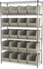 Shelving, Wire Shelving Kit, 18x48x74, 24 Bins - AWS184830260S - Akro-Mils, Inc.