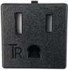 NEMA 5-15R Tamper Resistant Snap-in AC Power Outlet with Solder Terminals -- 738W-X2/35 - Image