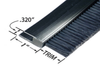 Flexible PVC h-Profile&ndash; &ldquo;Safety Strip,&rdquo; Double Row, Continuous Roll Brush -- FPVC1434300 - Image