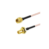 SMA Male St. Connector With RG316 Cable (L-1 Mtr) + IP Rated RP SMA Female Bulkhead St. Connector - ET-SMS-4L1-IPSFRS-BH - Eteily Technologies India Pvt. Ltd.